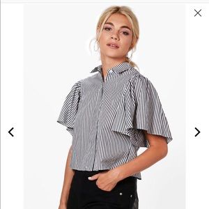 Black and white striped top